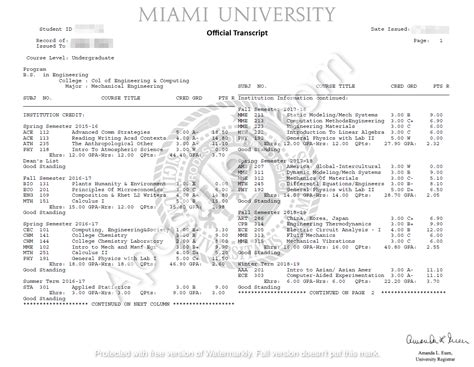 Transcript Services Summary .